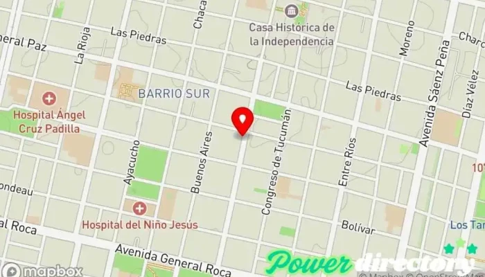 mapa de Sergio Perez Consultorio de Kinesiologia y Estetica Clínica de fisioterapia en San Miguel de Tucumán