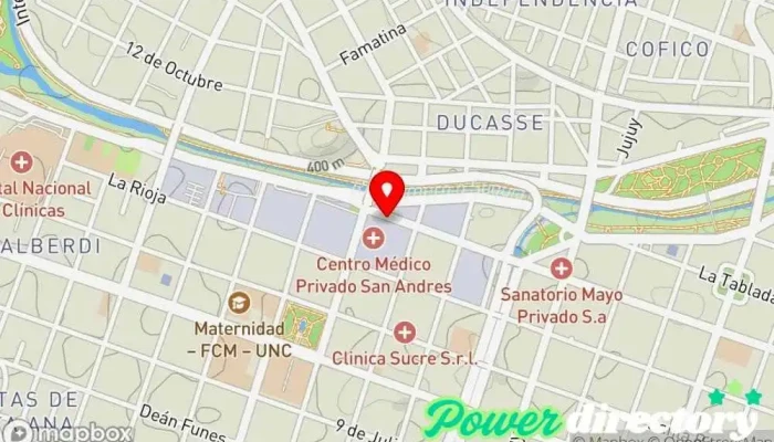 mapa de SIETE SENTIDOS – Centro de rehabilitación Médico en Córdoba
