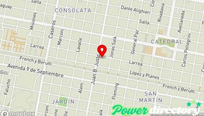 mapa de SILVIA B. GAMBINI Consultorio de Kinesiología y Fisioterapia. Servicios médicos locales en San Francisco