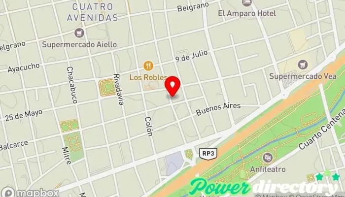 mapa de Sinergia kinesiología Centro de rehabilitación en San Luis