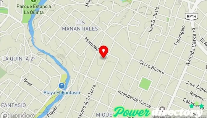 mapa de Sur Rehabilitación Centro médico en Villa Carlos Paz