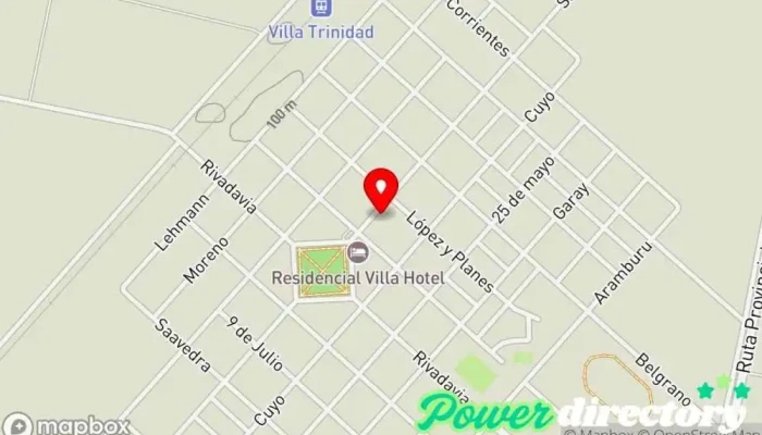 mapa de Tarjeta Valor Institución financiera en Villa Trinidad