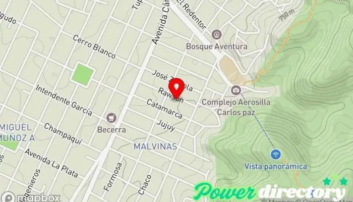 mapa de TERAPEUTA Fisioterapeuta en Villa Carlos Paz