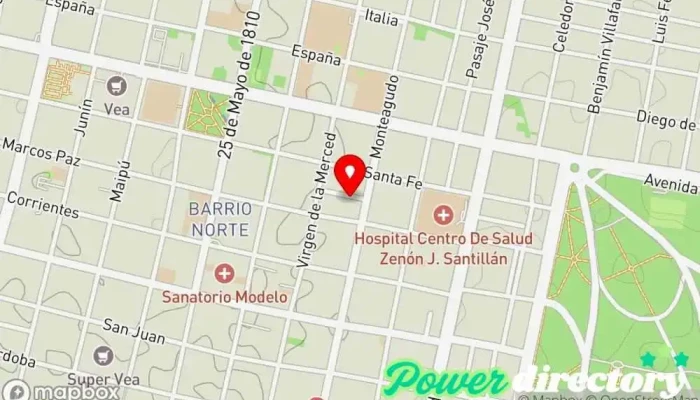mapa de Terapista Fisica Lic: Graciela Michellis de Stoppani Fisioterapeuta en San Miguel de Tucumán