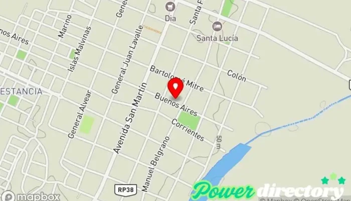 mapa de Trigo Limpio Sucursal Panadería en Santa Lucía