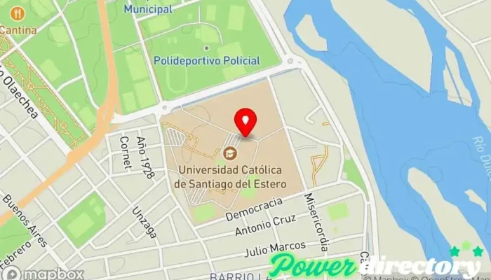 mapa de Universidad Católica de Santiago del Estero Universidad privada en Santiago del Estero