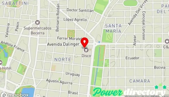 mapa de Valeria Bottoni Kinesioterapia y Rehabilitación Fisioterapeuta en Alta Gracia