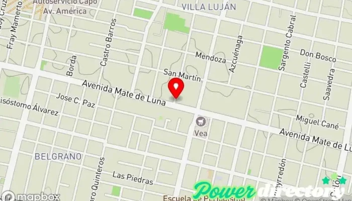 mapa de Vancake Pastelería, Panadería en San Miguel de Tucumán