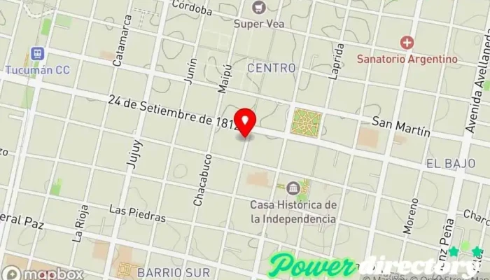 mapa de Villecco Panadería, Pastelería, Restaurante de postres en San Miguel de Tucumán