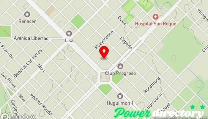 mapa de Western Union Servicio de transferencias de dinero en Villa Elisa