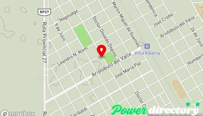 mapa de Western Union Servicio de transferencias de dinero en Villa Valeria