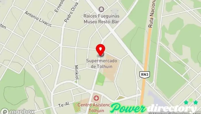 mapa de Western Union Pago Fácil - Agente Servicio de transferencias de dinero, Banco, Oficina de cambio de divisas en Tolhuin