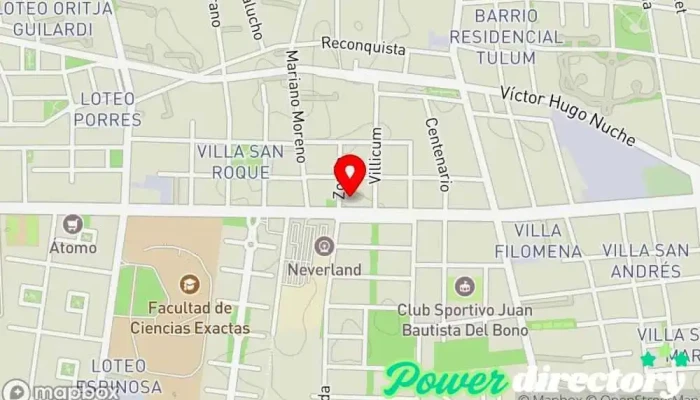 mapa de Zonda Centro de Rehabilitación Kinesiólogo en Rivadavia